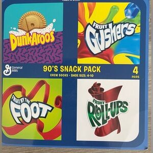 90’s Snack Pack Crew Socks 4pk
